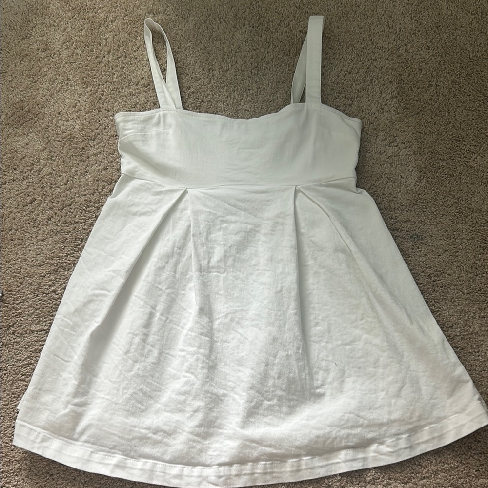 White Vestique Denim Mini Dress